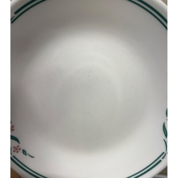Lot of 5 Corelle Rosemarie 6.75 Inch Dessert Bread Plates Tulip Green Pink VTG - Picture 2 of 10